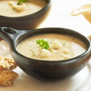 Крем суп цветная капуста с мясом птицы